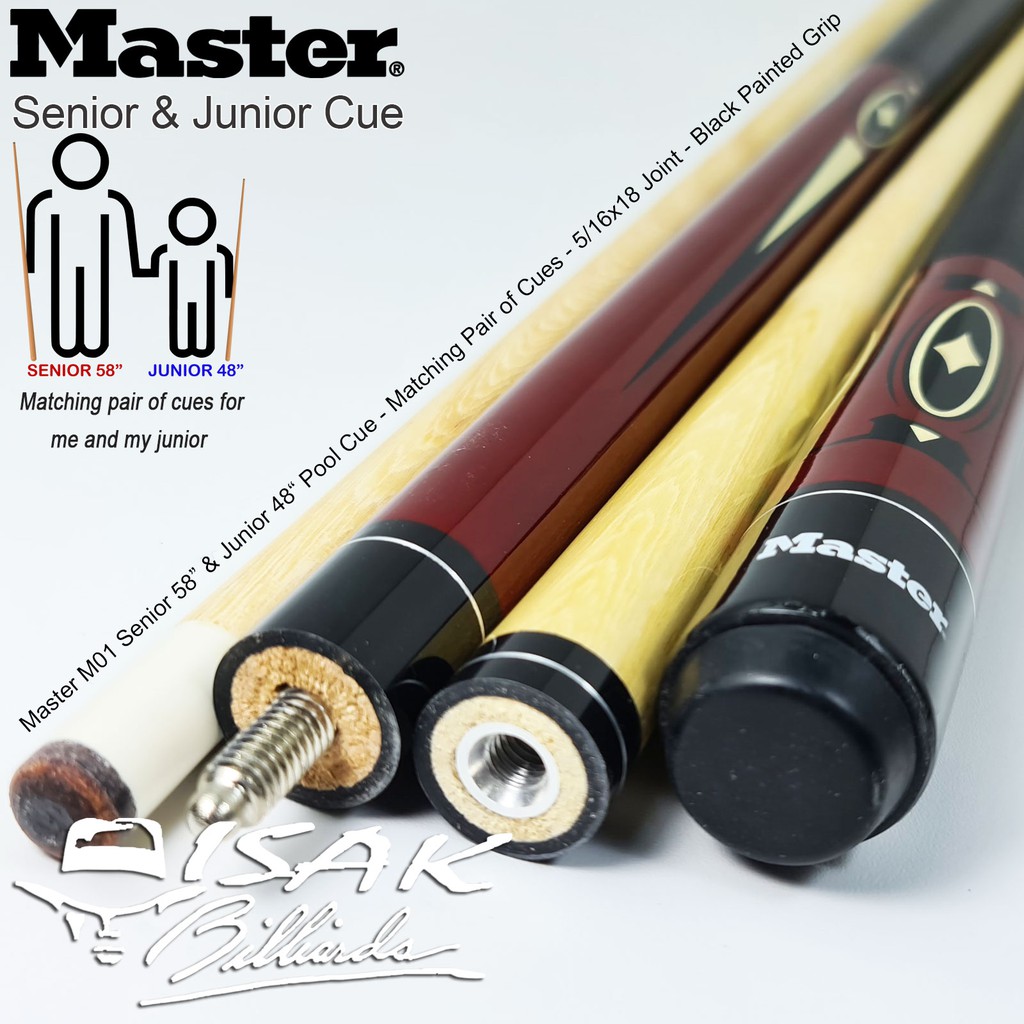 Junior Kid Cue Master M01 48 Inch Stick Billiard Anak Kecil Pemula Pool Stick Shopee Indonesia