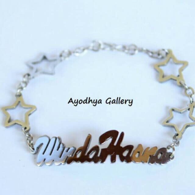 Gelang nama micky mouse / Karakter Gold / Silver Annisa Jewelry