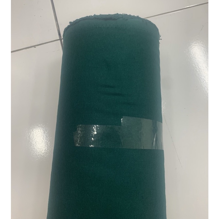 Kain LINEN RAMI Kualitas Premium bahan katun linen-Hijau Botol