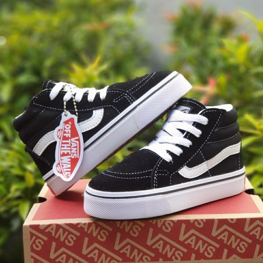 SEPATU VANS SK8 Baby Junior Kids BLACK WHITE HITAM PUTIH KADO COWOK CEWEK LAKI LAKI PEREMPUAN Murah