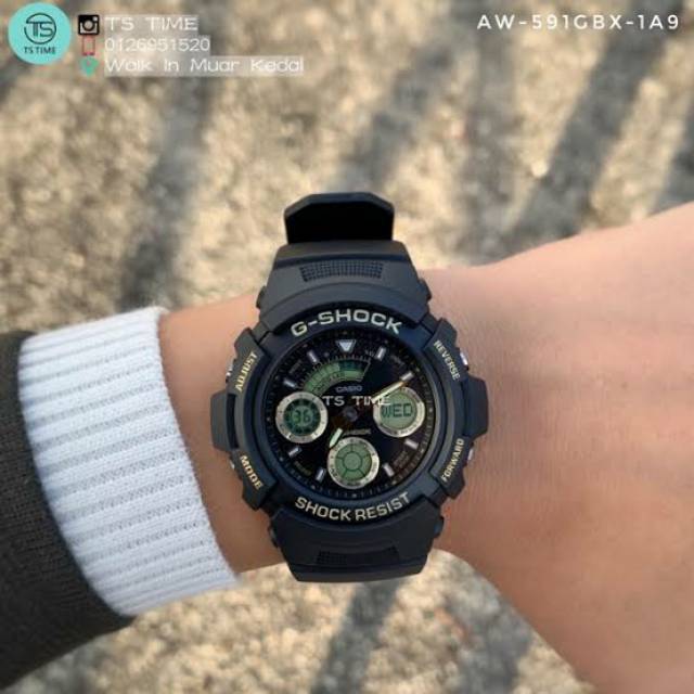 Jam Tangan Pria Casio G Shock Aw 591gbx 1a9 World Time Analog Digital Watch Original Aw 591gbx 1a9dr Shopee Indonesia