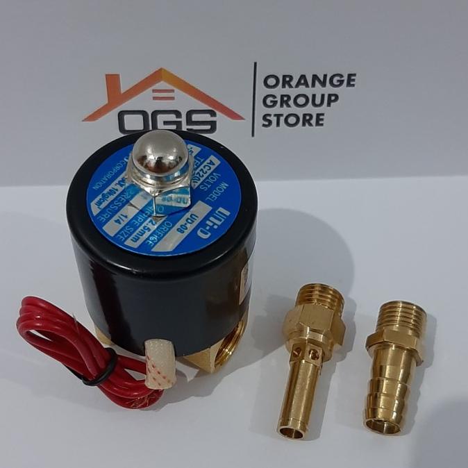 Selenoid Valve 1/4 Gas Konversi Gas Dryer Laundry Set ( Nepel+Spuyer )