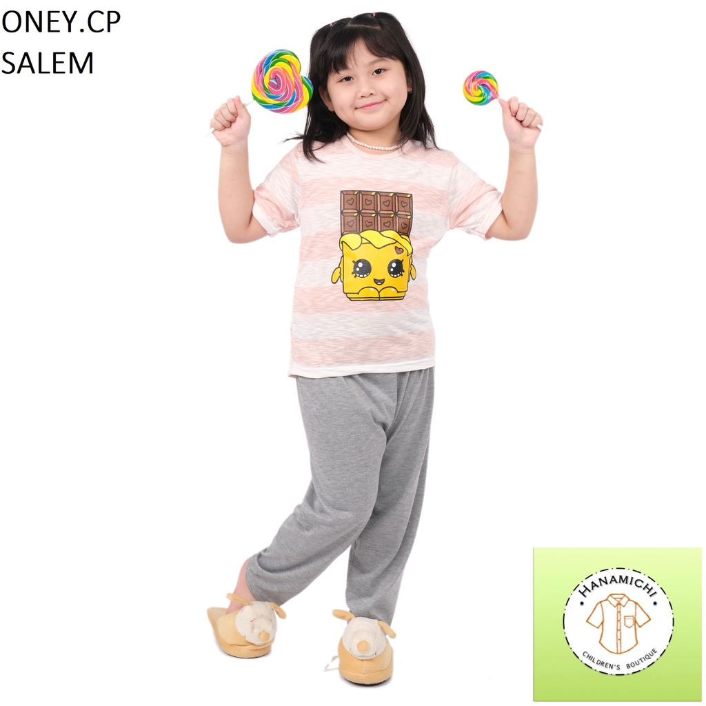 Hanamichi ONEY.CP Setelan Baju Tidur Anak Lengan Pendek