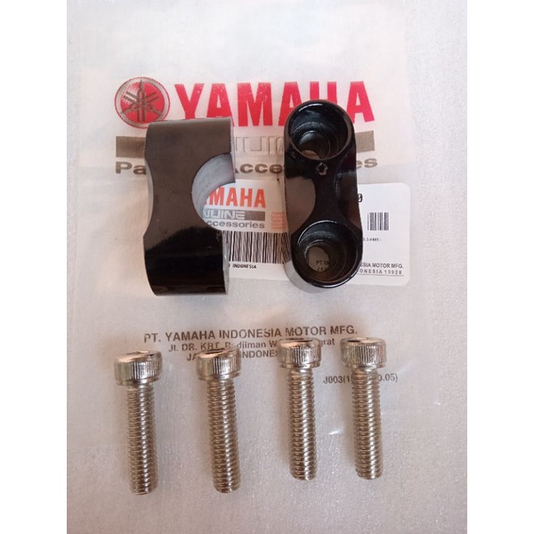 Klem Jepitan Stang Raiser Stang Hitam MT25 RX King Scorpio Fino Vixion Byson R15 Original