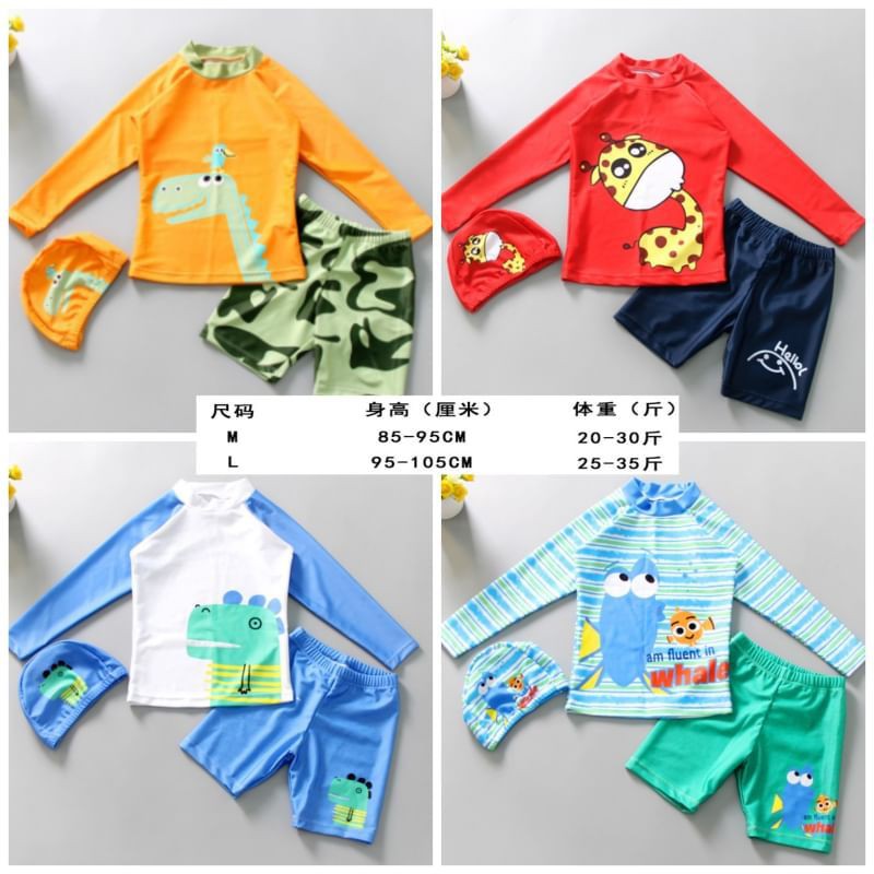 baju renang anak motif dino/ baju renang import anak surfing