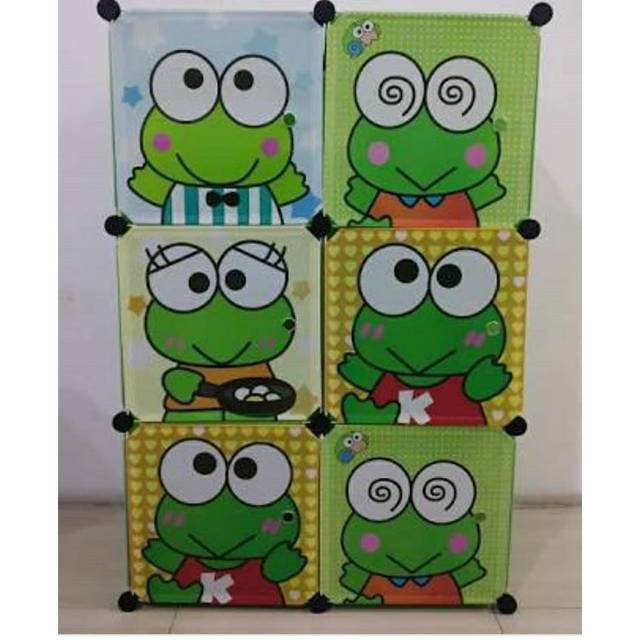 Lemari portable 6 pintu 1 gantungan