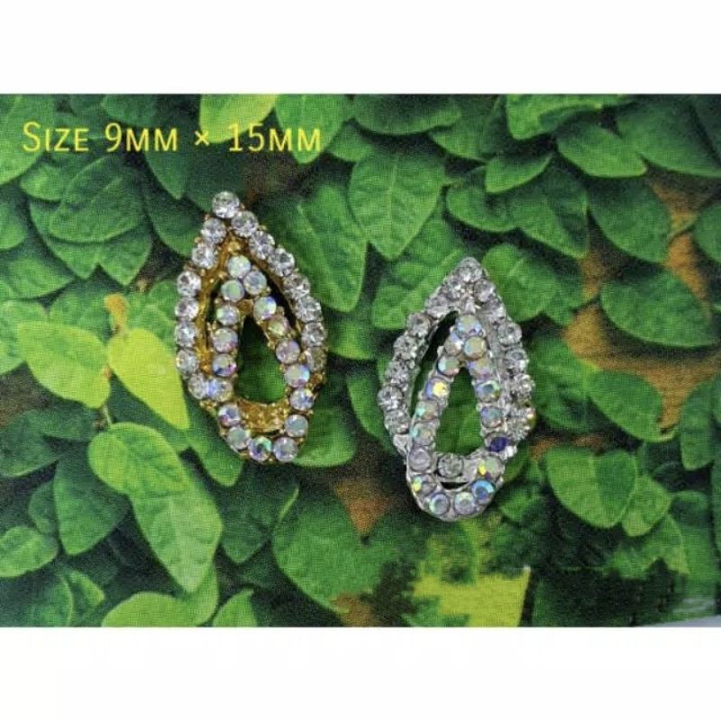 CHARM NAIL ELEGANT TWIN TEARDROP / HIASAN KUKU / HIASAN TASBIH DIGITAL