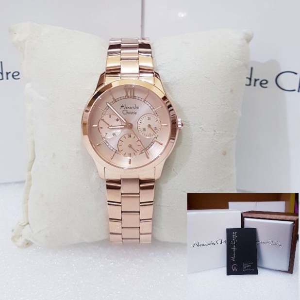 ALEXANDRE CHRISTIE AC2815 ROSEGOLD JAM TANGAN WANITA ORIGINAL