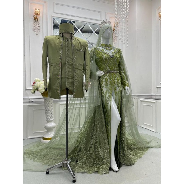 TERBARU //SLIM BELAH MEWAH BEREKOR MODERN//MODEL 2 IN 1//KEBAYA COUPLE