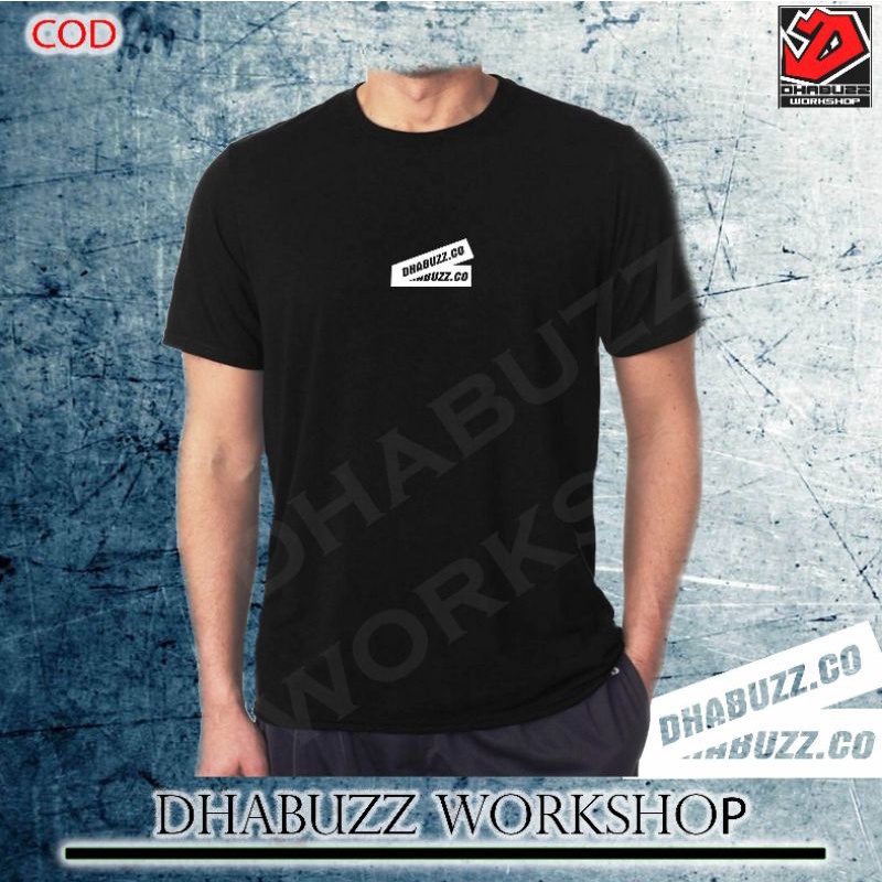 DHABUZZ 03 KAOS DISTRO HITAM PRIA LENGAN PENDEK SIMPEL TYPOGRAPHY ORIGINAL TERBARU