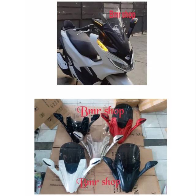 paket kedok tameng spion lipat all new pcx 150 lokal , tameng custom pcx 150 , tameng variasi pcx 15