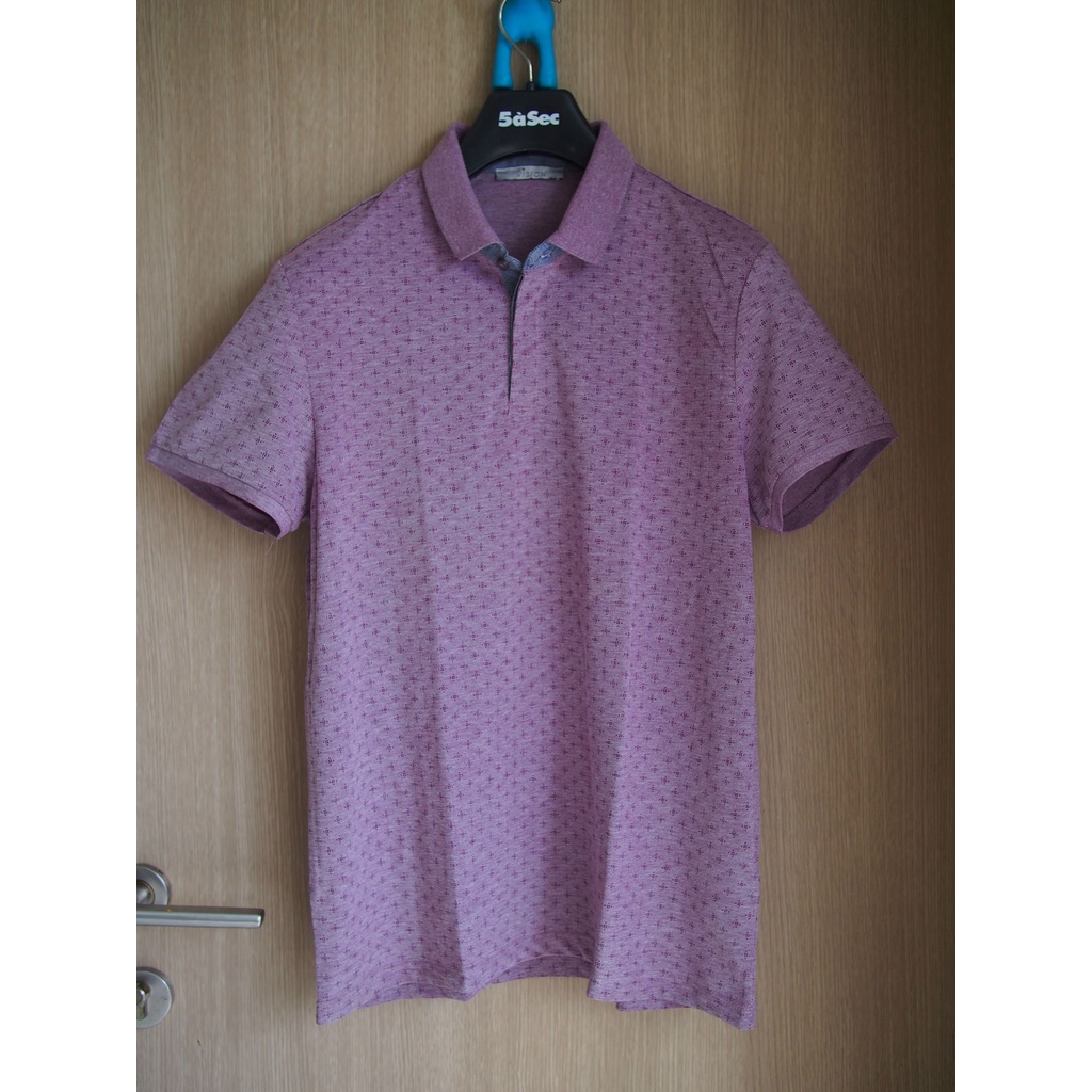 POLO SHIRT LC WAIKIKI Pria Purplish Red Baju Original Import