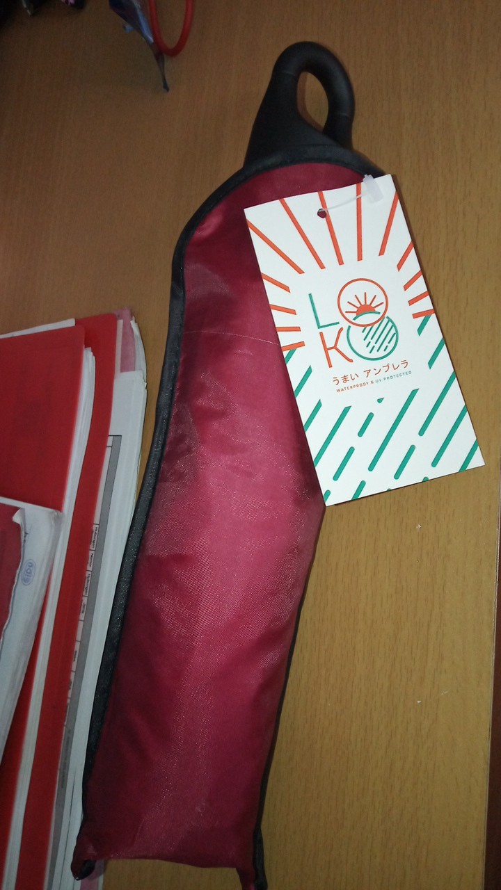 Payung Lipat Gagang Tumbler Travel Korea Lapis Silver Umbrella Anti Uv