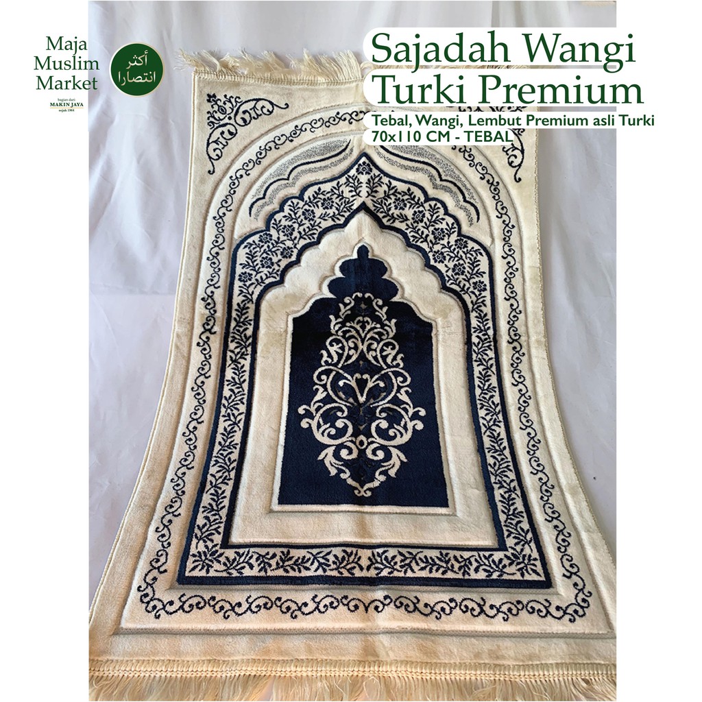 SAJADAH TURKI TEBAL PREMIUM - 70 X 110 CM - ASLI TURKI - AYDIN MENSUCAT DIDEM SECC