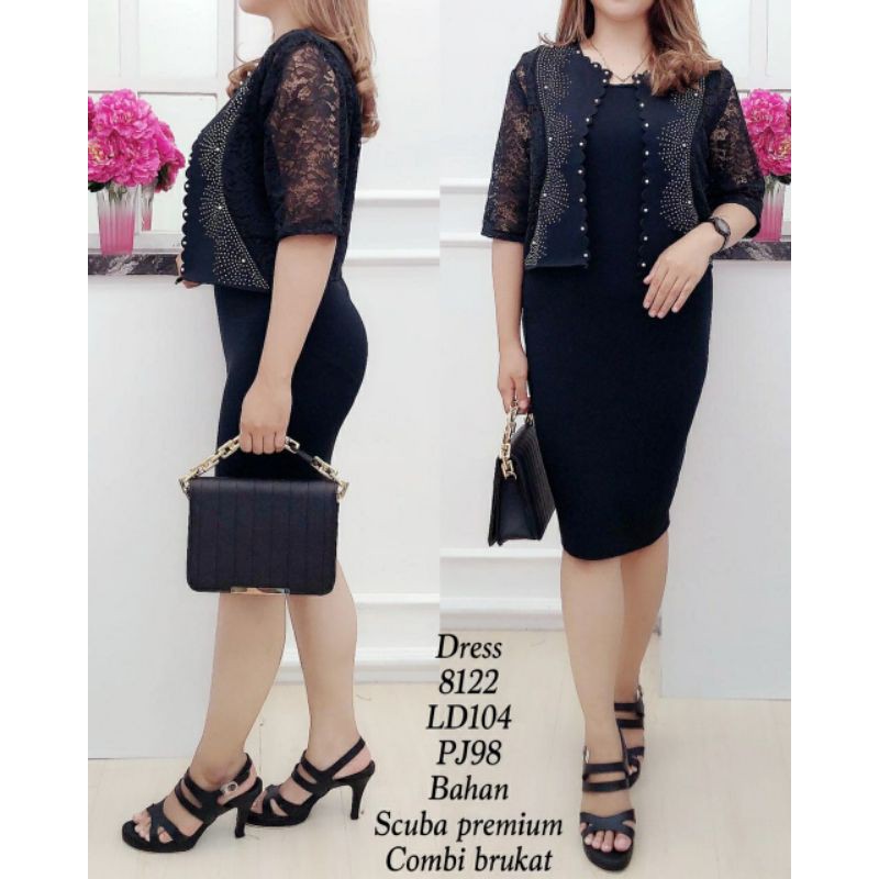 Dres scuba,blazer brokat import