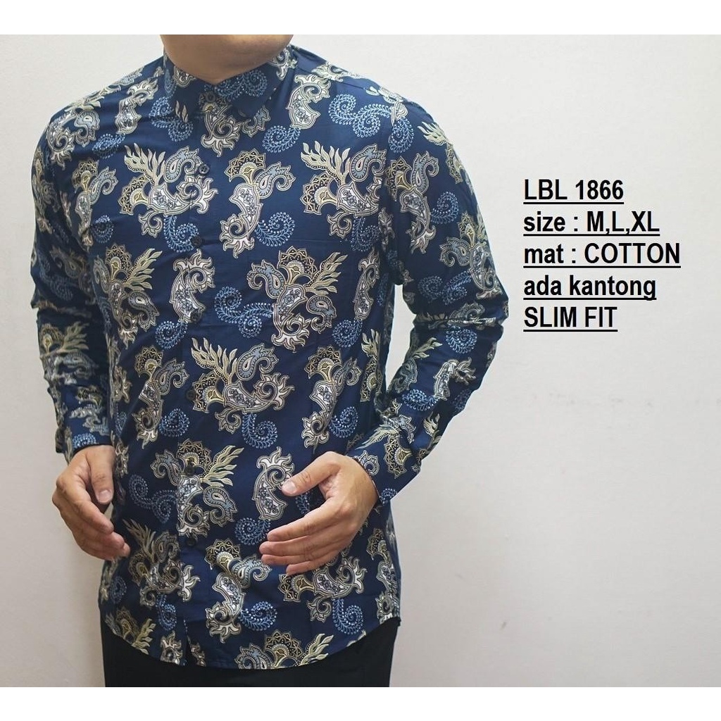 KEMEJA BATIK PRIA SLIM FIT BAJU BATIK PRIA SLIM FIT PREMIUM LBL1866