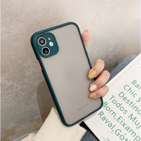IPHONE Casing Ponsel Desain Pinggiran Warna Matte Lengkap Kompatibel Dengan Iphone12 13 11 Pro Max X Xs Max Xr6023