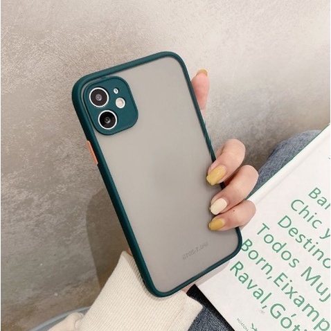 IPHONE Casing Ponsel Desain Pinggiran Warna Matte Lengkap Kompatibel Dengan Iphone12 13 11 Pro Max X Xs Max Xr6023