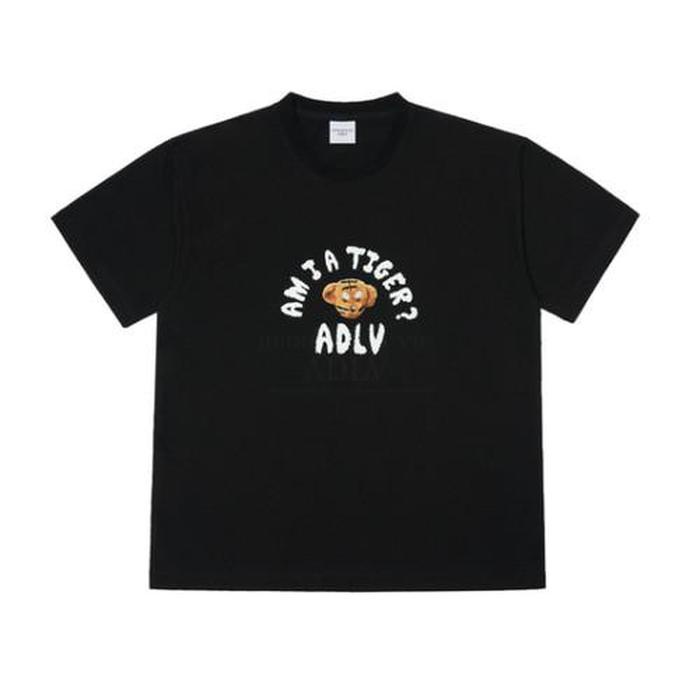 ADLV TIGER TEDDY BEAR DOLL SHORT SLEEVE TSHIRT BLACK_hf1236