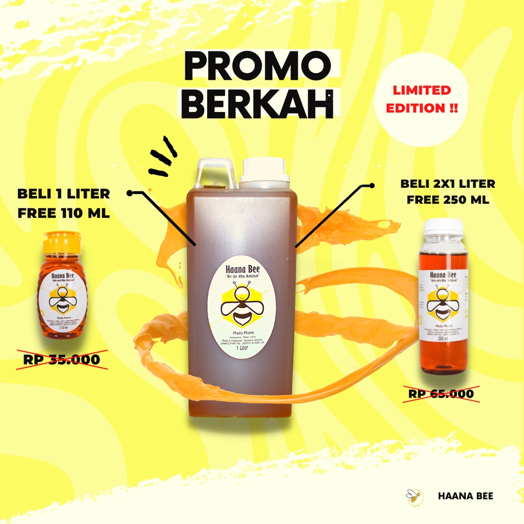 

Madu Hutan Asli 100% HAANA BEE 1 Liter