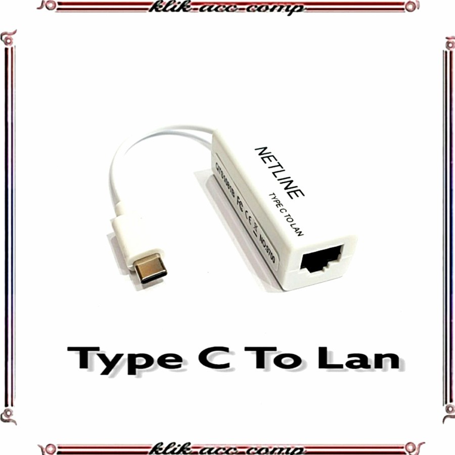 Kabel Usb Type C To Lan Ethernet Rj45 NETLINE