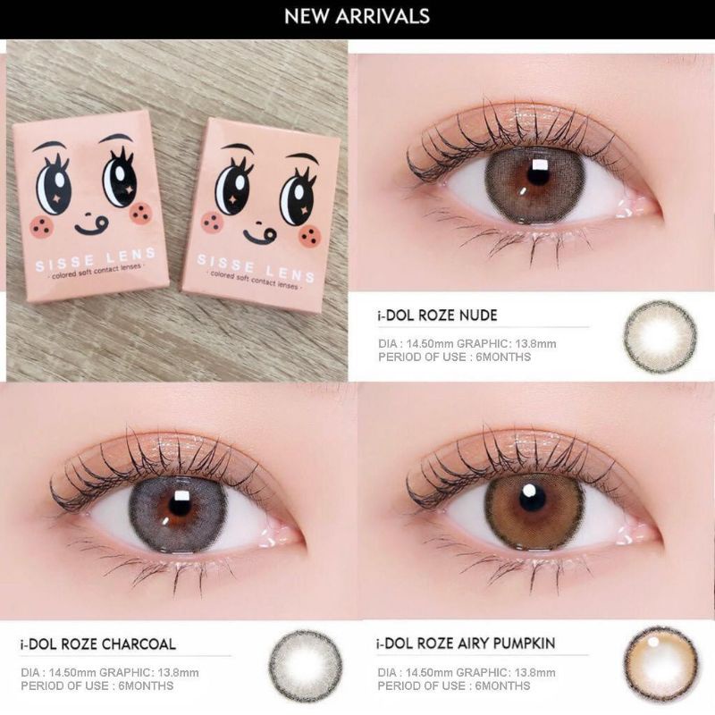 sisselens I-DOL ROZE NORMAL &amp; MINUS ( -0.50 s.d 6.00) softlens i doll