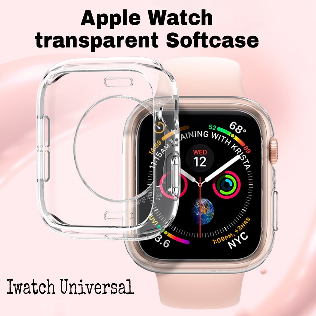 NEW Smart Watch Transparent Iwatch Protective Silicone Softcase 38mm 40mm 41mm 42mm 44mm 45mm for Iwatch seri 6 5 4 3 2 1 SE