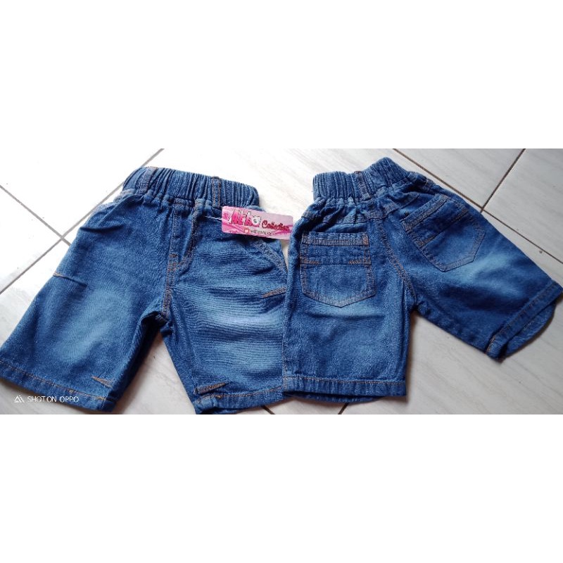 CELANA JEANS PENDEK ANAK WHISKER UMUR 1-6TH