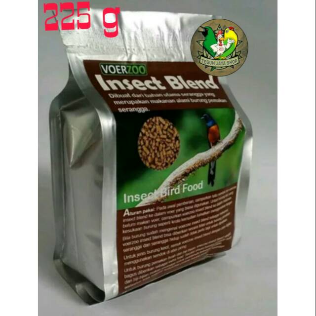 Voerzoo Insect Blend 225 gr Pakan Burung Murai Kacer Cendet