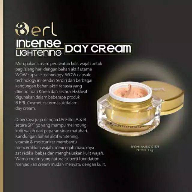 BERL Intense Lightening Day Cream - BERL Day Cream pagi / siang Pencerah Wajah