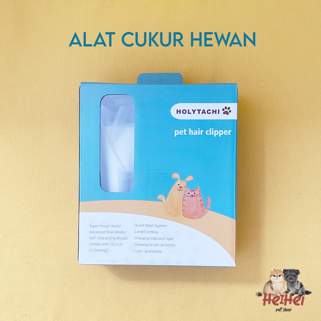 Holytachi Pet Hair Clipper 600 mA - Alat Mesin Cukur Bulu Anjing Kucing / Hair Clipper for Dog and Cat