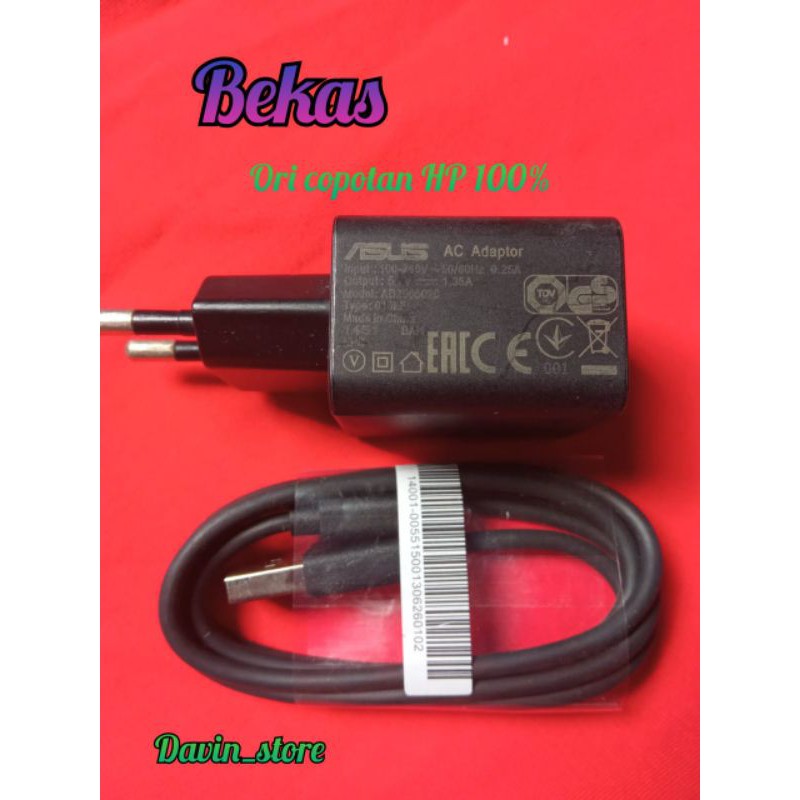 charger Asus 1.35A ORI bawaan hp ori 100%