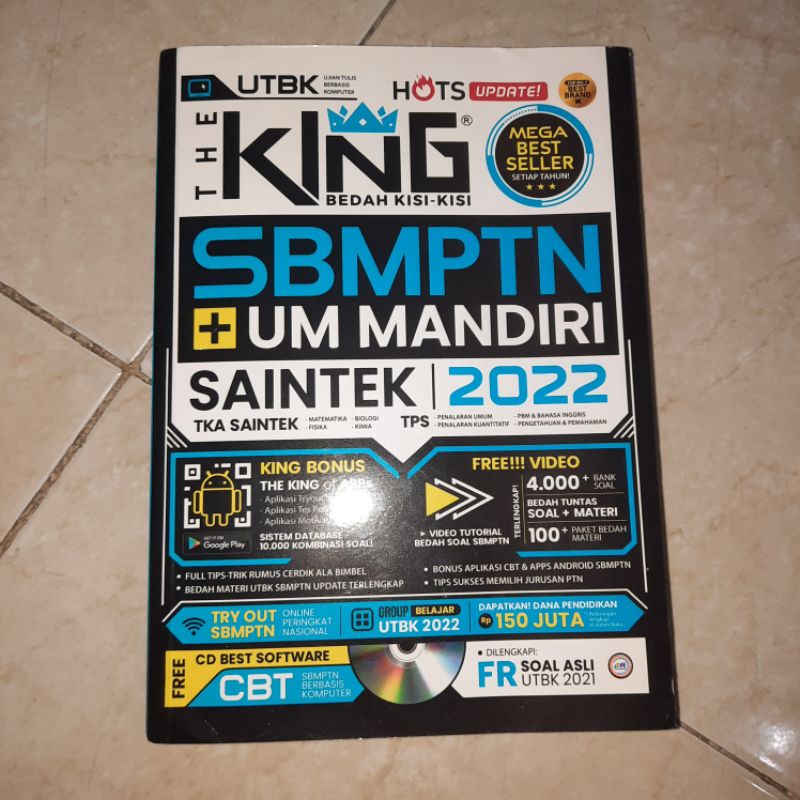 [PRELOVED BARU] THE KING BEDAH KISI-KISI SBMPTN + UM MANDIRI SAINTEK 2022
