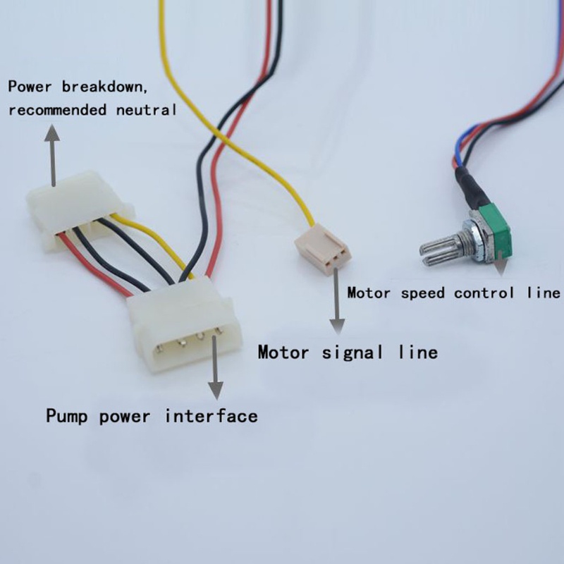 Bt Pompa Air Pendingin Air Komputer Double Adjustable Flow Untuk Kepala 5meter Flow