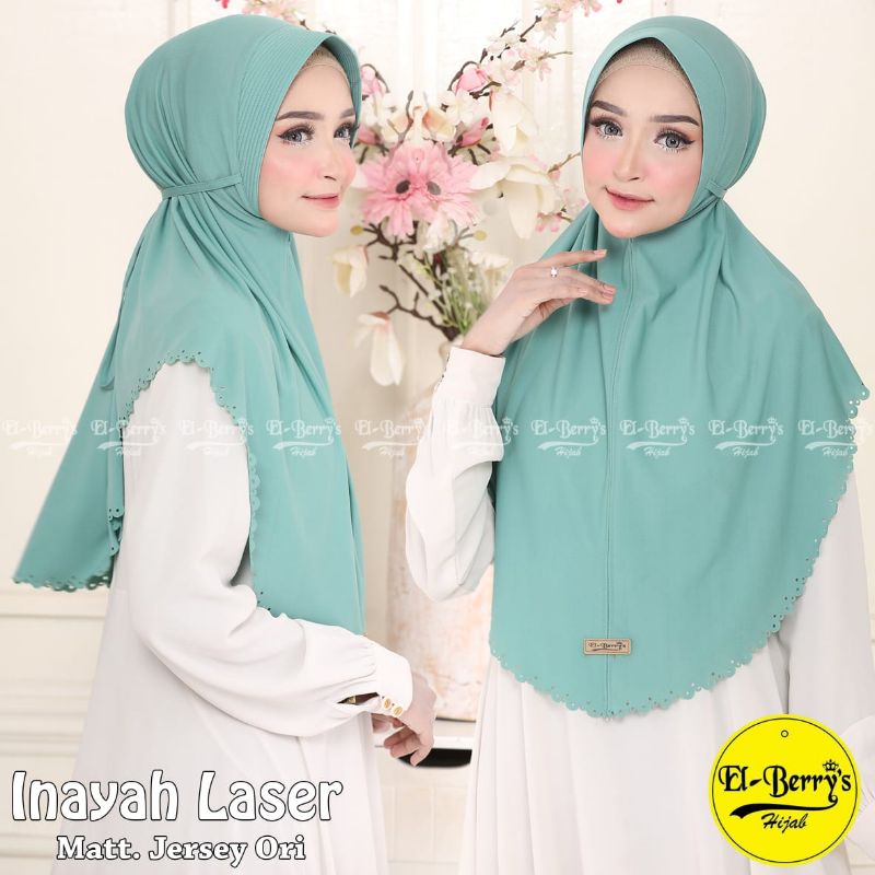 [Ori Elberry's]INAYAH LACER••hijab instan jersey••bergo instan pet lacer