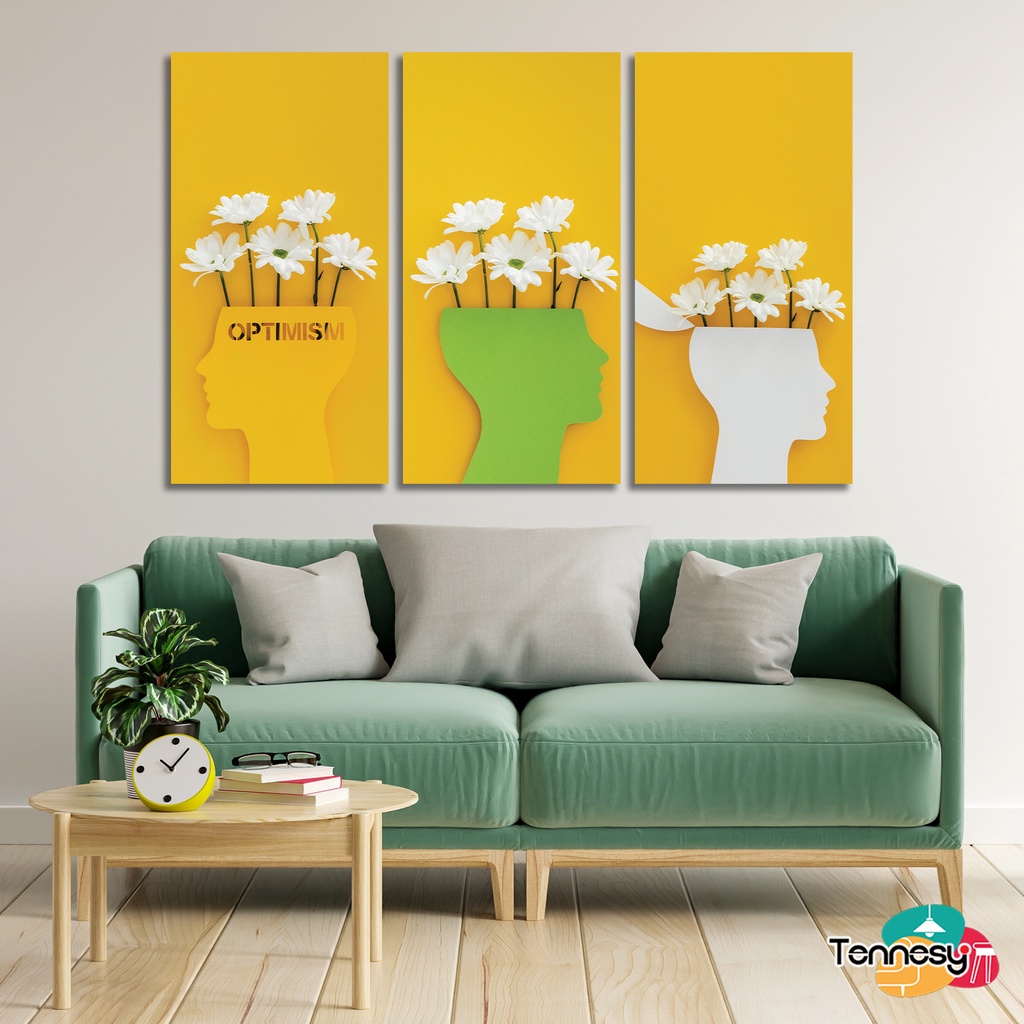 TENNESY HIASAN DINDING FLOWER KRISAN AESTETIK MINIMALIS 15X30 CM WALL DECOR PAJANGAN KAYU POSTER DEKORASI DINDING RUMAH KAMAR TIDUR