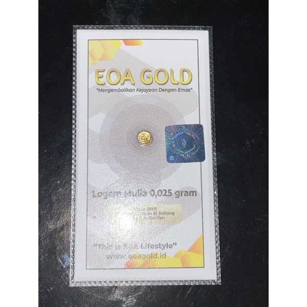Logam Mulia Emas EOA Gold 0,025 GRAM