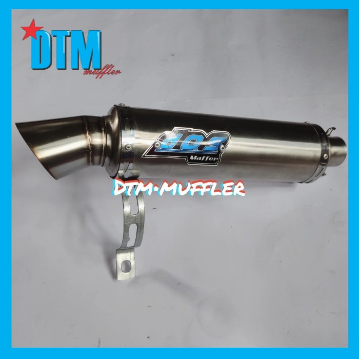 Silincer knalpot dos bulat 3inch ujung corong