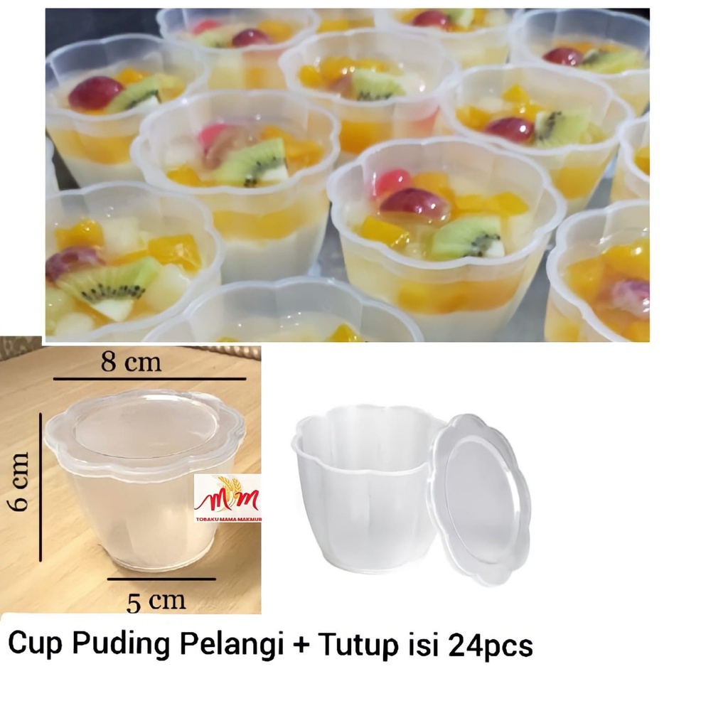 CUP AGAR PELANGI TEBAL BESAR DAN KECIL / CUP PUDDING / CUP DESSERT