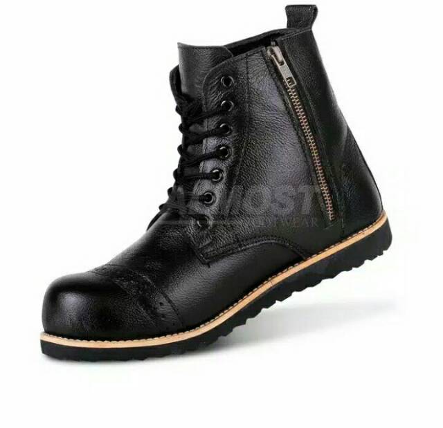 SEPATU SAFETY SEMI BOOTS ALMOST PRIA KULIT BOOT SAVETY BUT SEPTI BUTS SEVTI