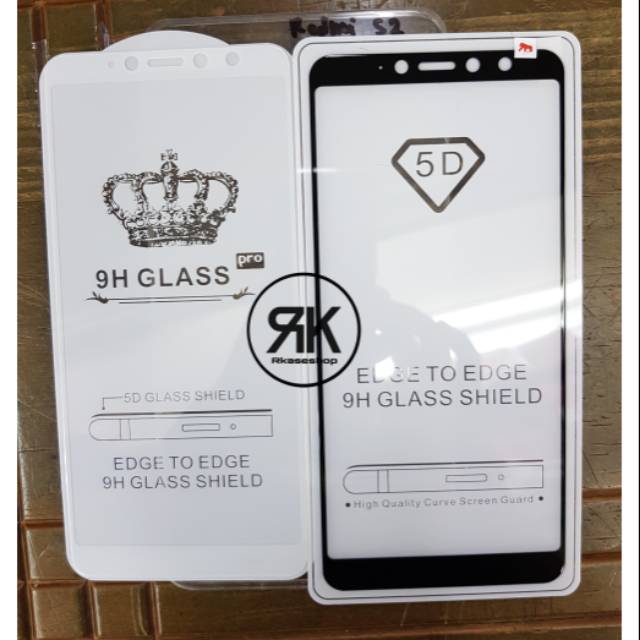 Tempered glass Xiaomi Redmi S2 Full screen cover guard anti gores kaca