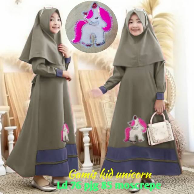 GAMIS KID UNICORN 054 GA GAMIS LED LOL GAMIS ANAK BALITA GAMIS ANAK TANGGUNG