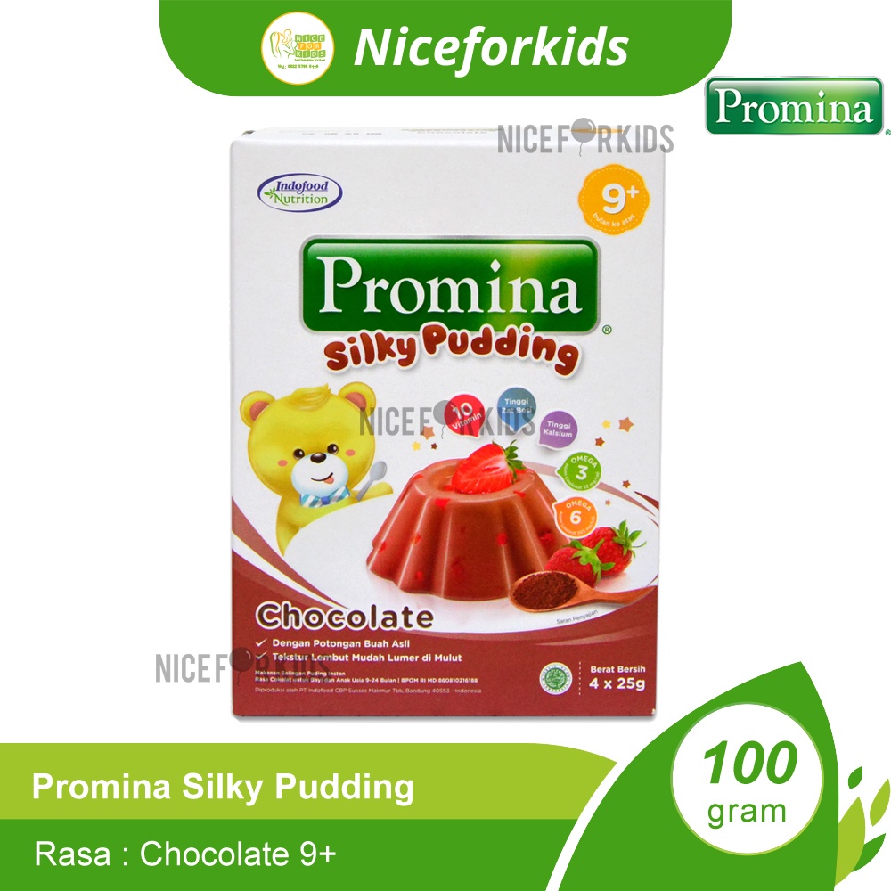 Promina Silky Pudding Snack MPASI Anak - Puding Bayi Rasa Coklat &amp; Strawberry untuk Cemilan Anak