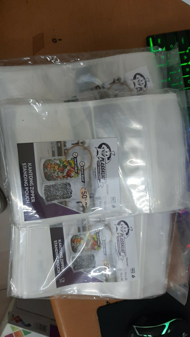 Standing Pouch Seal Lebar Ukuran 16x24