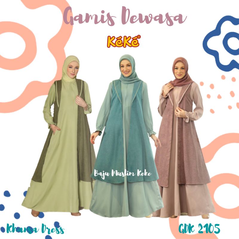 Gamis Dewasa Keke (Khansa Dress / GDK 2105)