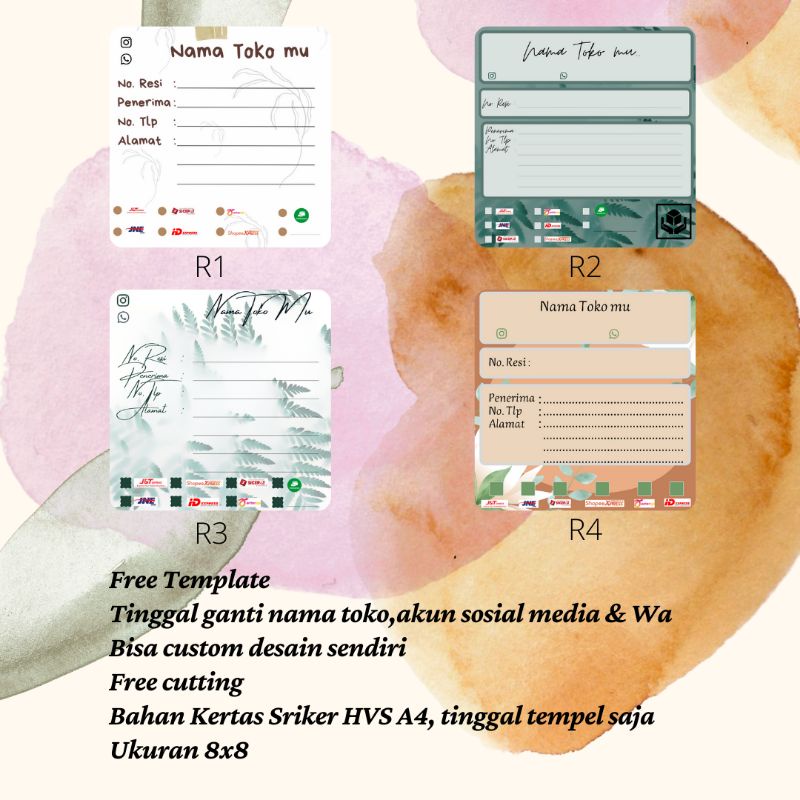 

(TERMURAH) Label Pengiriman Olshop 8x10