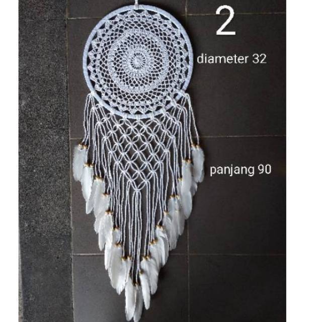 Jual Dream Catcher Bali Macrame d.32cm panjang 100cm
