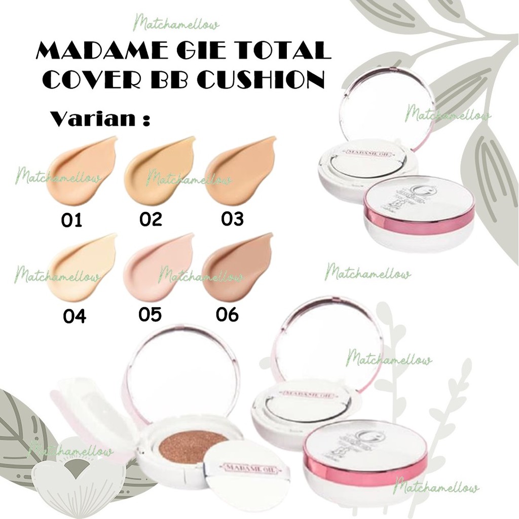 ❄️MATCHA❄️ MADAME GIE TOTAL COVER BB CUSHION - FULLSIZE REFILL BB CUSHION BPOM