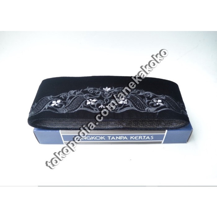 Peci Awing / Songkok Awing Border / Kopiah Awing Bordir Ananta Hitam - 5
