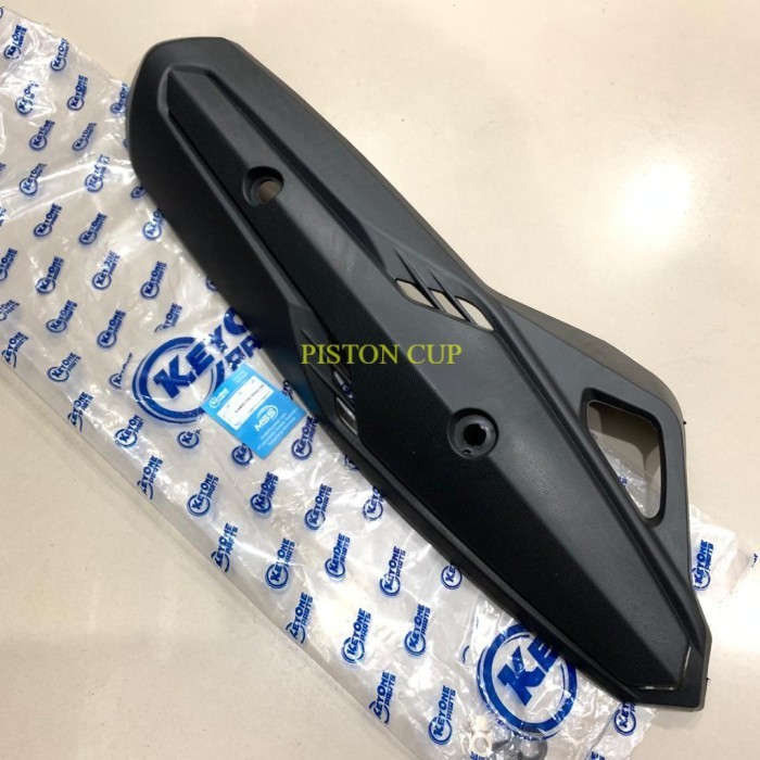 COVER TUTUP TAMENG PELINDUNG KNALPOT PROTECTOR MUFFLER MOTOR HONDA VARIO 125 OLD 2013 2014 HITAM ORI